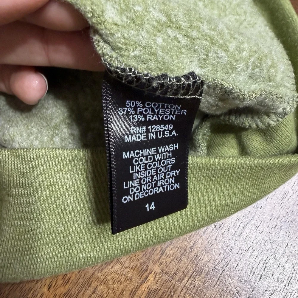 Aviator Nation Full Zip Hoodie Camo Green Youth Size 14 Womens Small